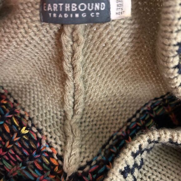 Women's Multicolor Patterned Sweater with bling sparkly gold flecks - Picture 9 of 10